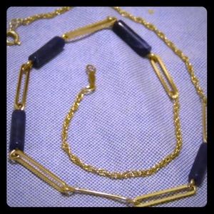 Van Dell 1/20 12K Yellow GF Lapis Lazuli 4mm 16”